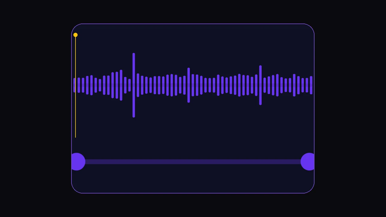 Echo's waveform trim screen for voice cloning